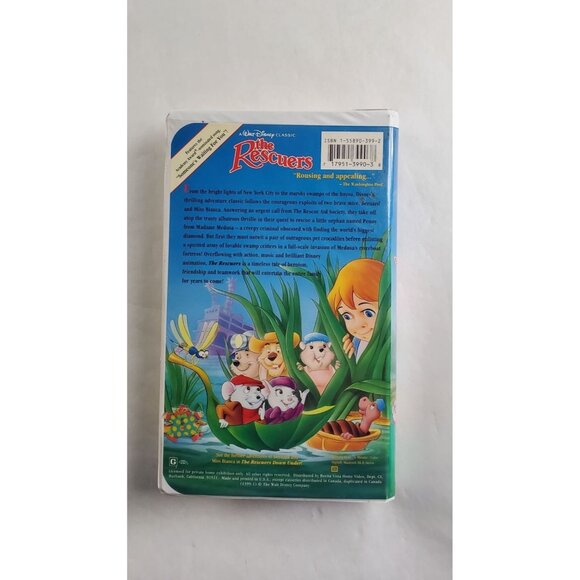 The Rescuers VHS Tape - Walt Disney Black Diamond Classics - Picture 2 of 6